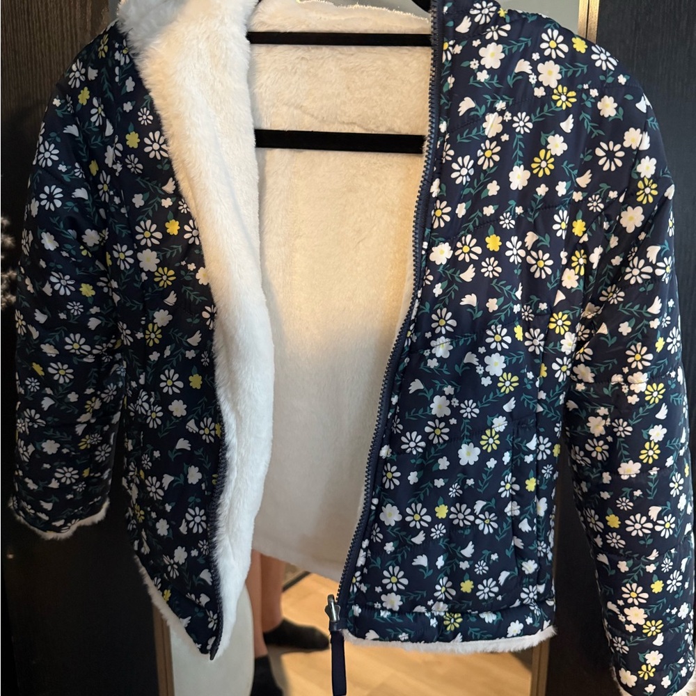 Floral Kids Jacket with White Lining